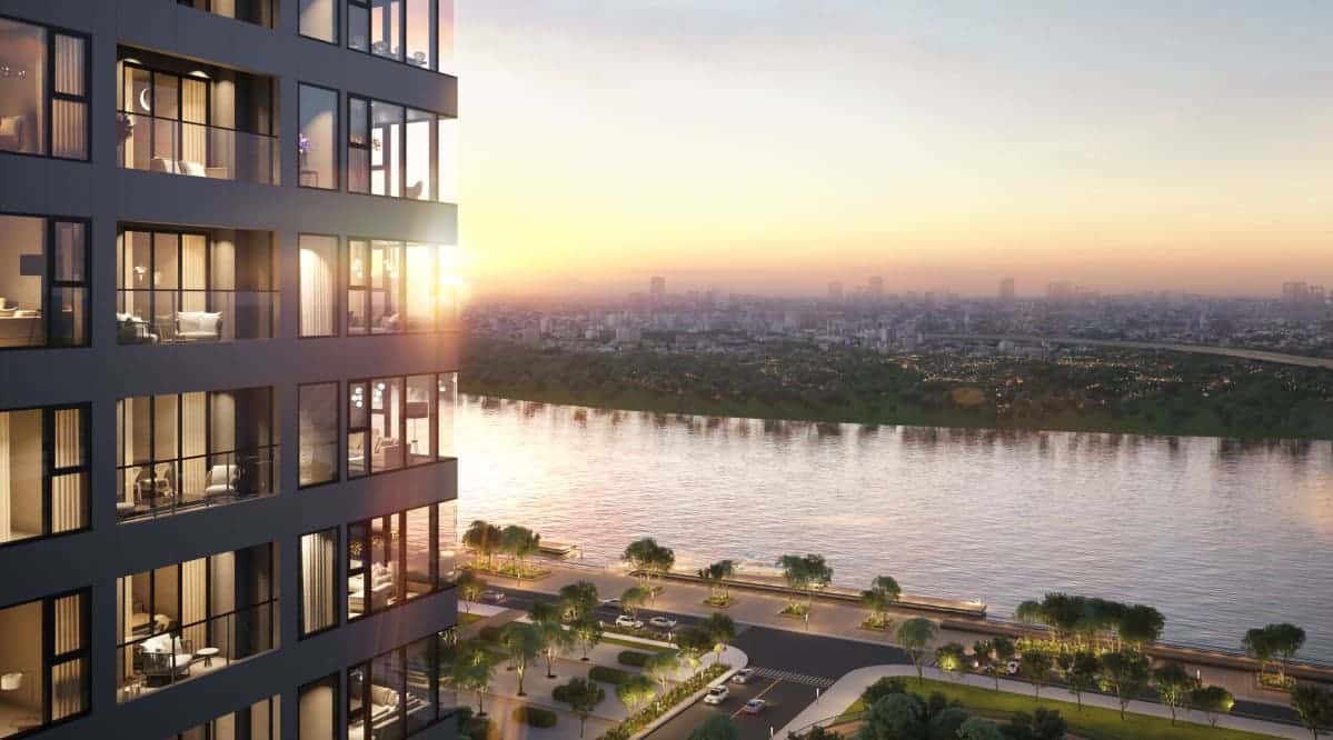 Vị trí ven sông đắc địa của Grand Marina, Saigon, đem đến tầm nhìn đắt giá.