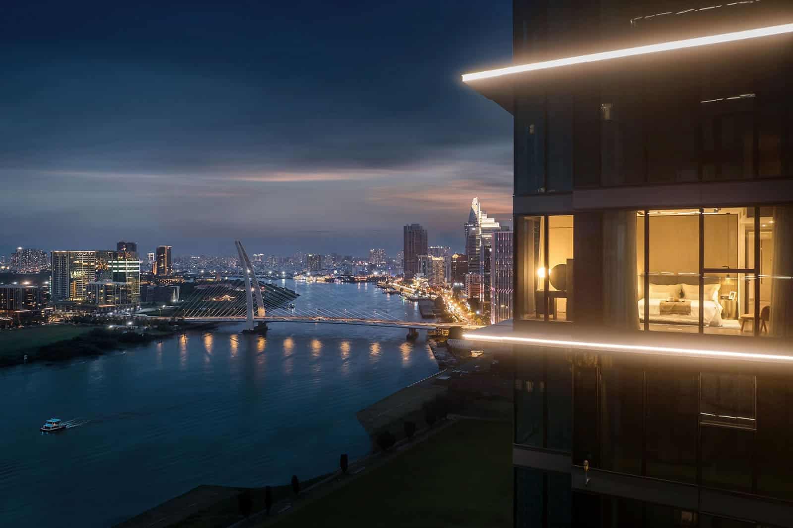 Bên trong căn hộ hàng hiệu Marriott dự án Grand Marina Saigon.
