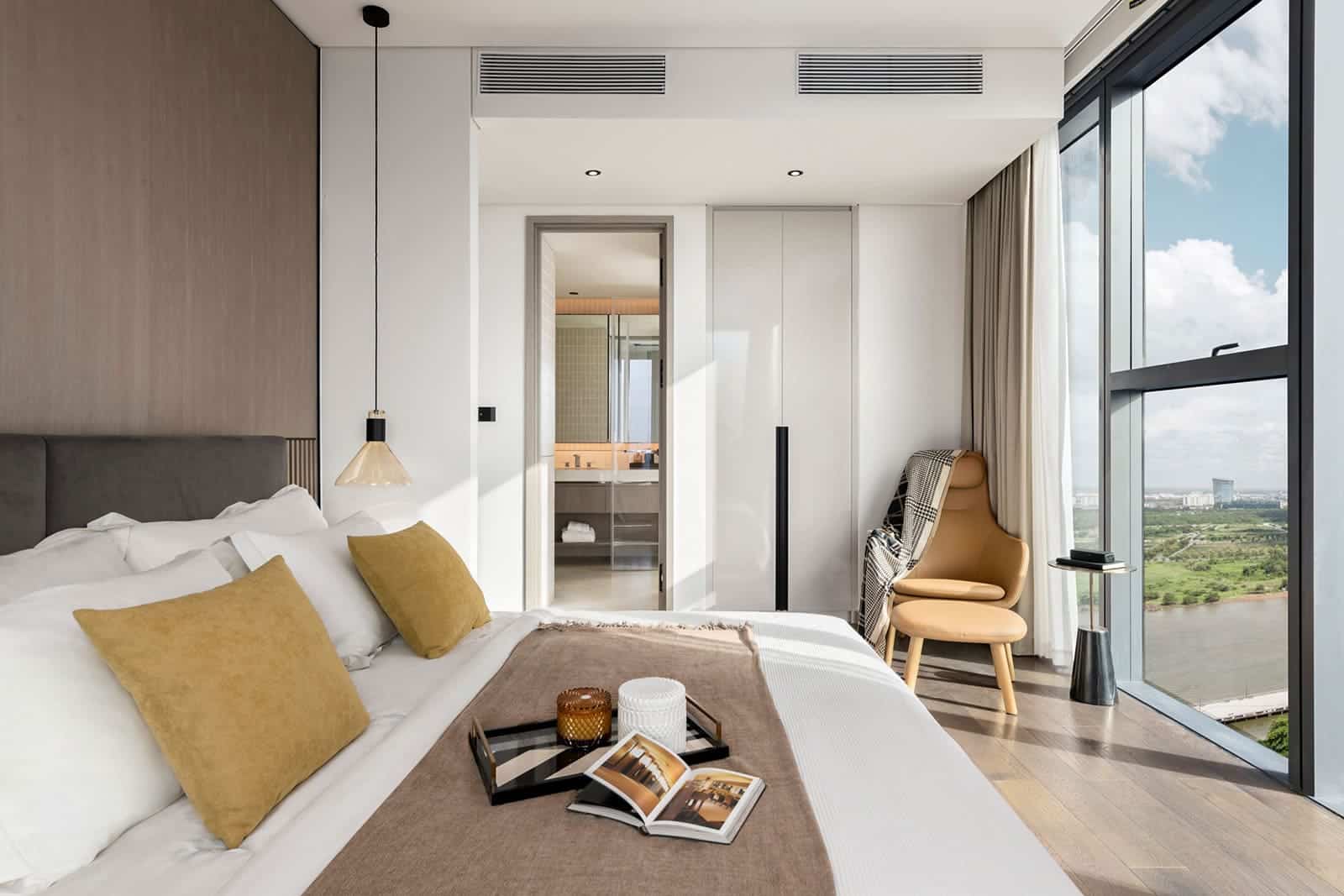 Bên trong căn hộ hàng hiệu Marriott dự án Grand Marina Saigon.