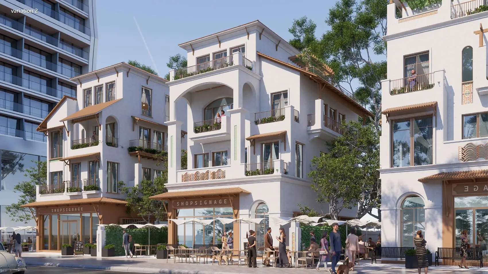 Khu biệt thự ven biển tại dự án Blanca City mang đậm phong cách cổ điển châu Âu kết hợp hơi thở hiện đại.