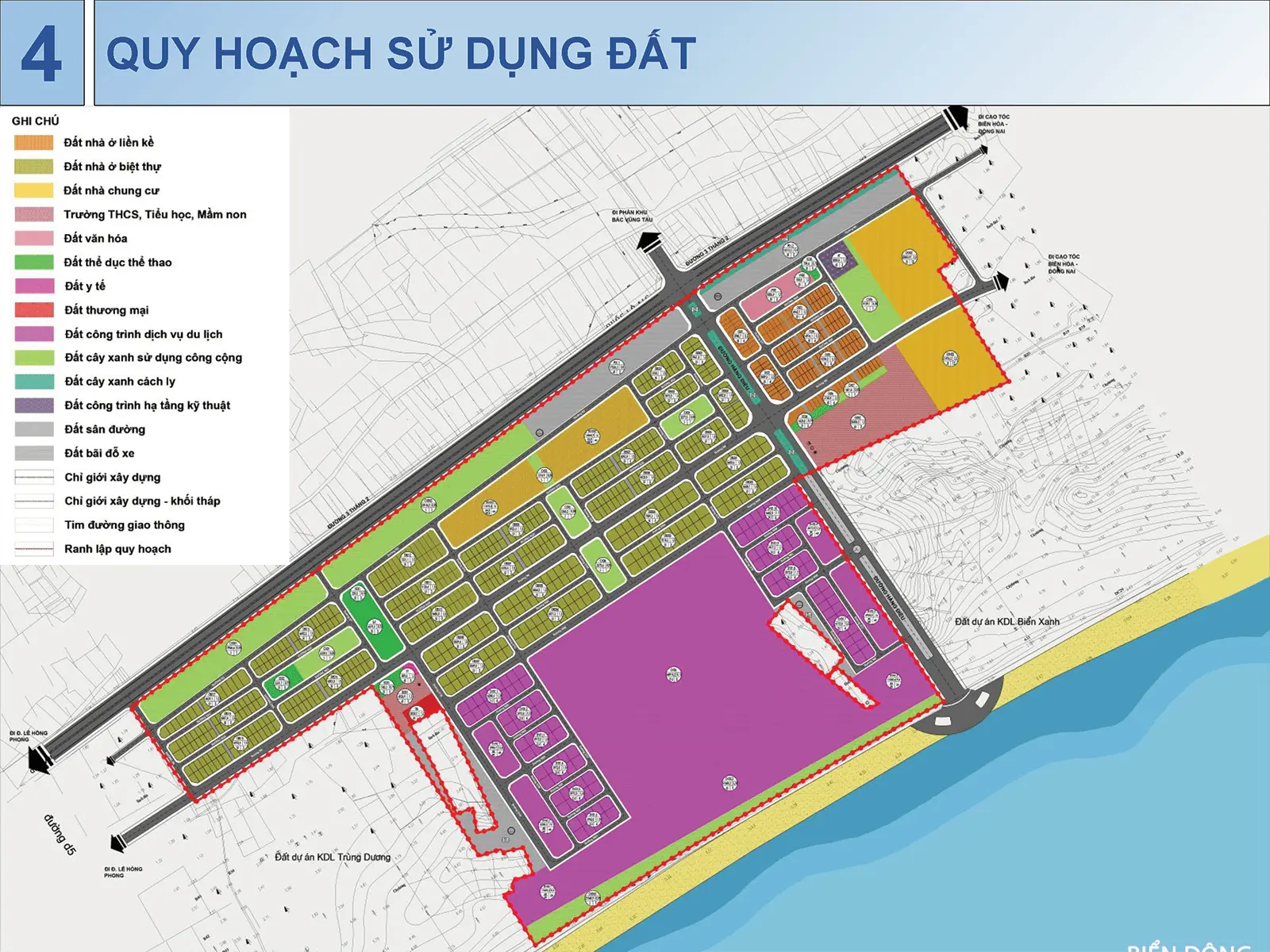 Quy hoạch sử dụng đất của dự án Sun Group Vũng Tàu nằm tại vị trí đắc địa, mặt tiền biển Vũng Tàu.
