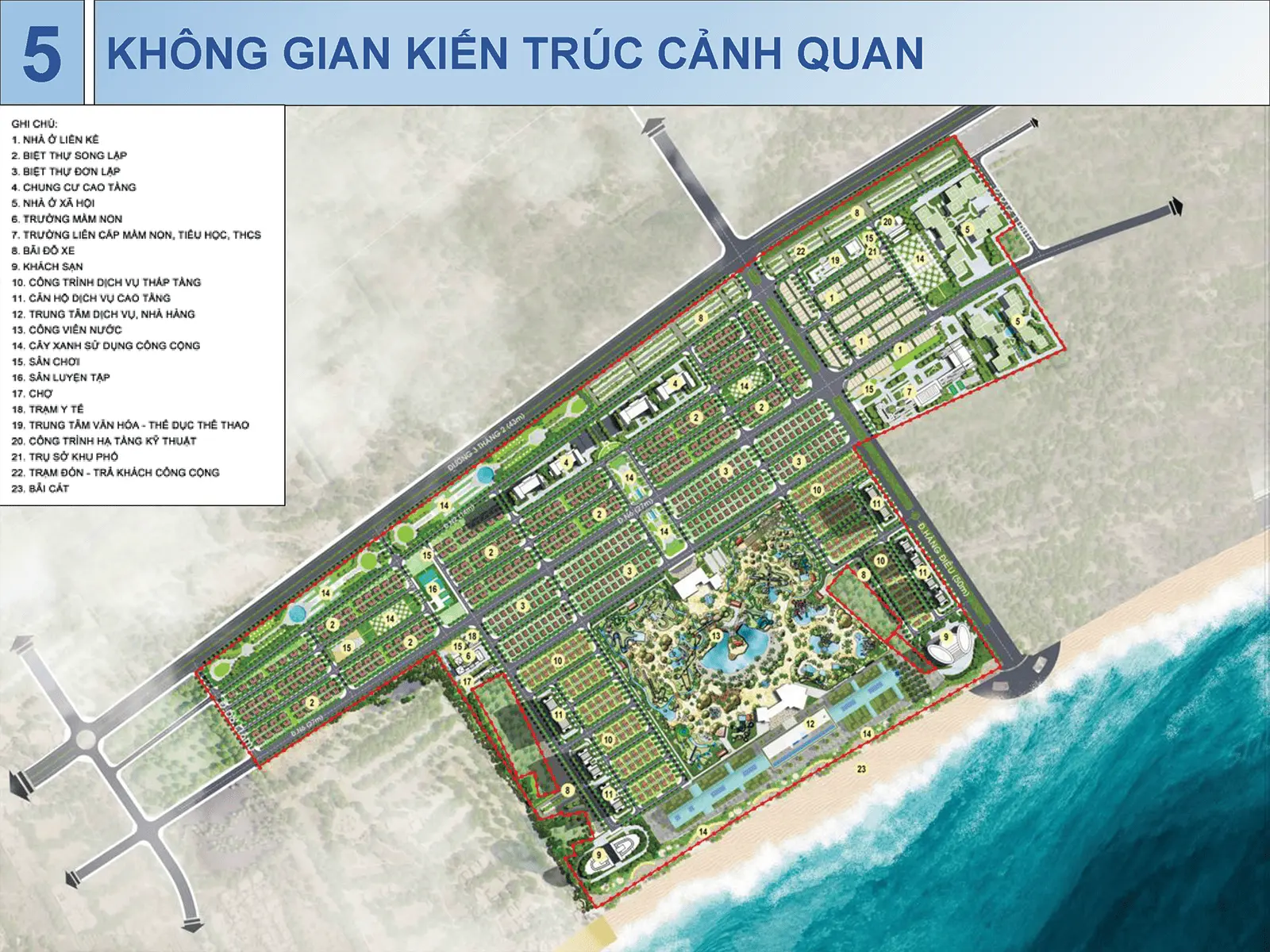 Quy hoạch tổng thể dự án Sun Group Vũng Tàu, một khu đô thị đẳng cấp bên bờ biển.