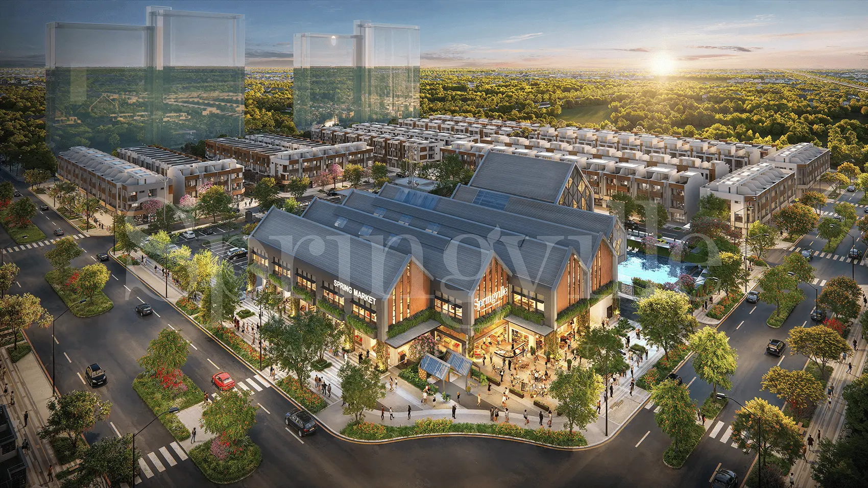 Spring Ville – Khu đô thị sôi động với tiện ích quốc tế, nơi trải nghiệm cuộc sống toàn diện giữa thiên nhiên tươi đẹp.