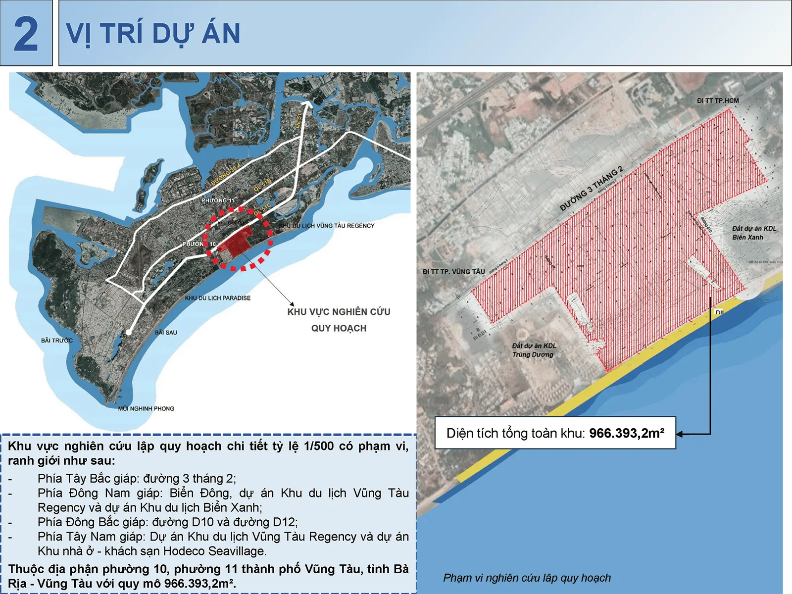 Vị trí đắc địa của siêu dự án Sun Group Vũng Tàu với diện tích quy hoạch hơn 96ha.