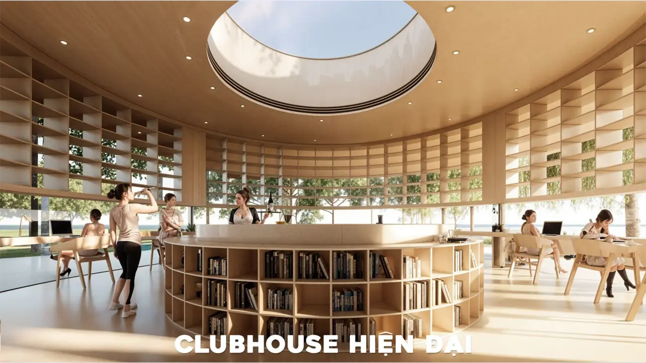 Clubhouse sang trọng tại Charmora City, không gian thư giãn và tiện ích cao cấp.