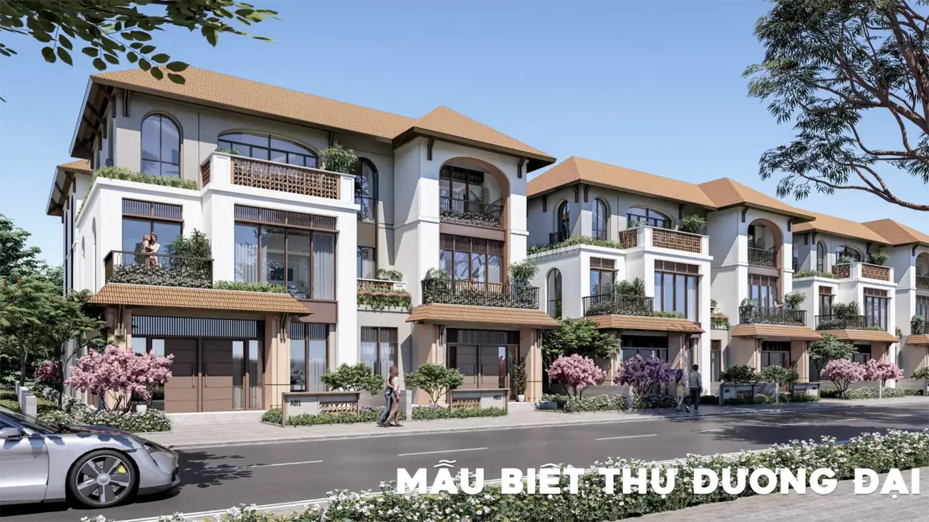 Mẫu biệt thự sang trọng tại Charmora City – khu đô thị ven sông tầm quốc tế của Sun Group.