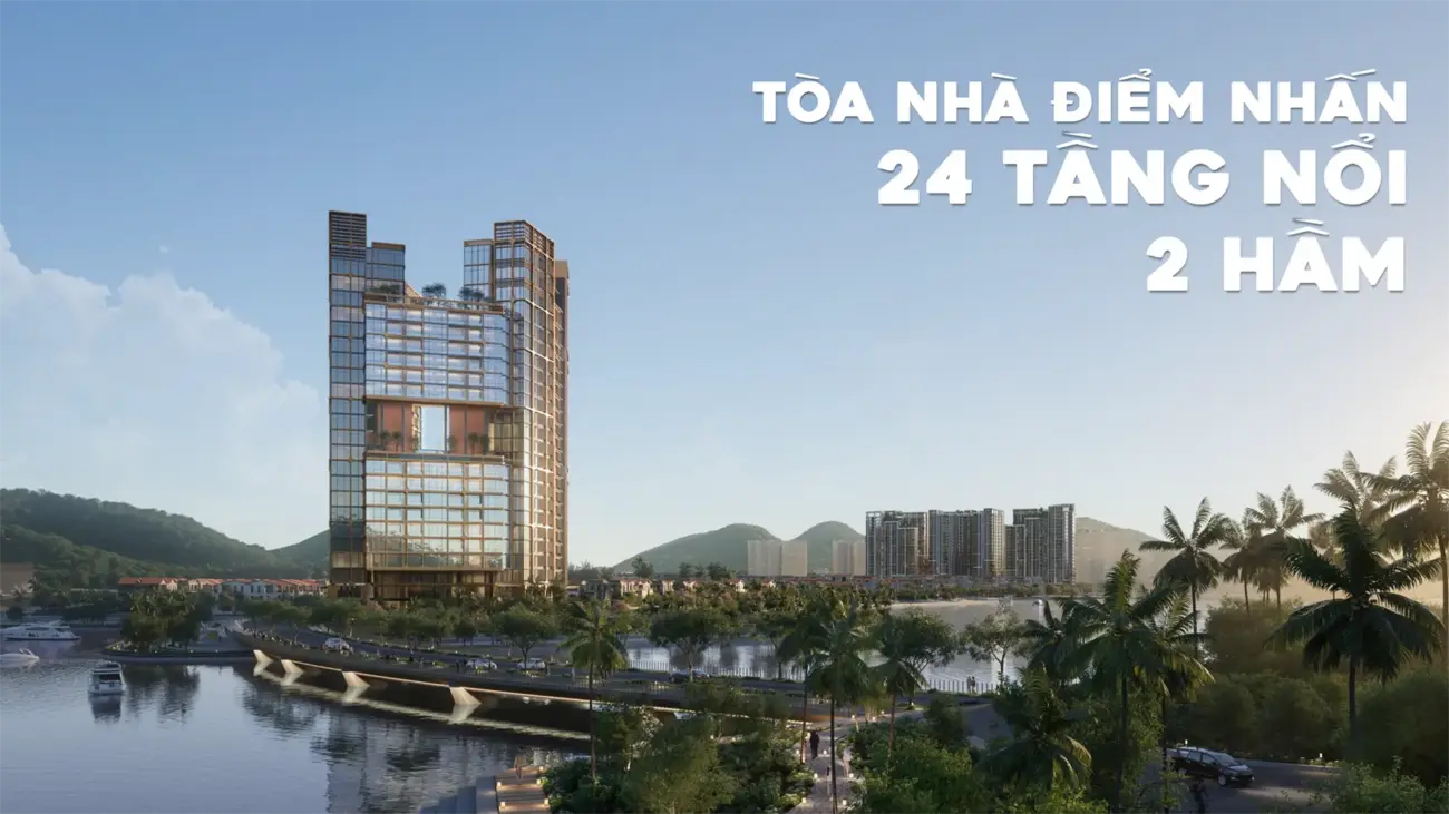 Tòa nhà 24 tầng – Biểu tượng sang trọng của khu đô thị ven sông Charmora City.